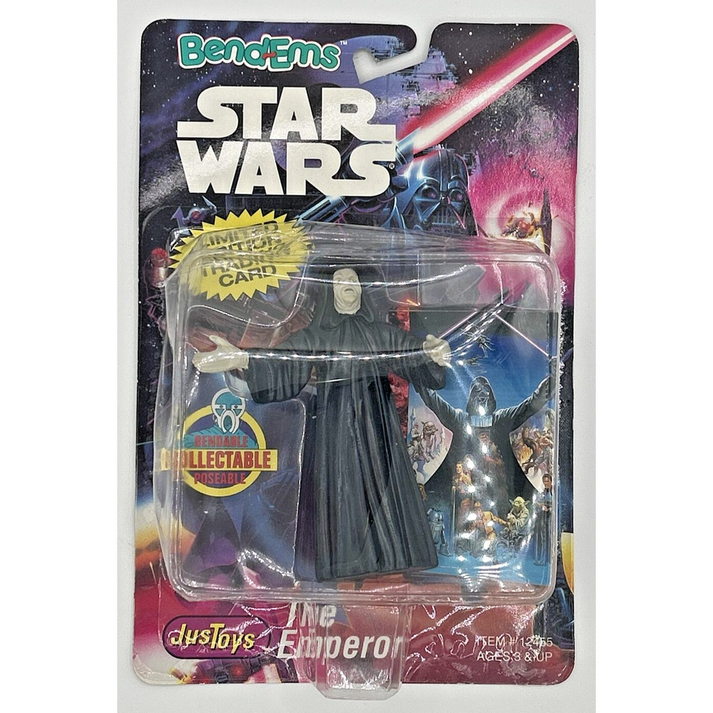 1993 JusToys Star Wars Bend-Ems The Emperor Action Figure New Sealed SKU U150